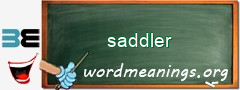 WordMeaning blackboard for saddler